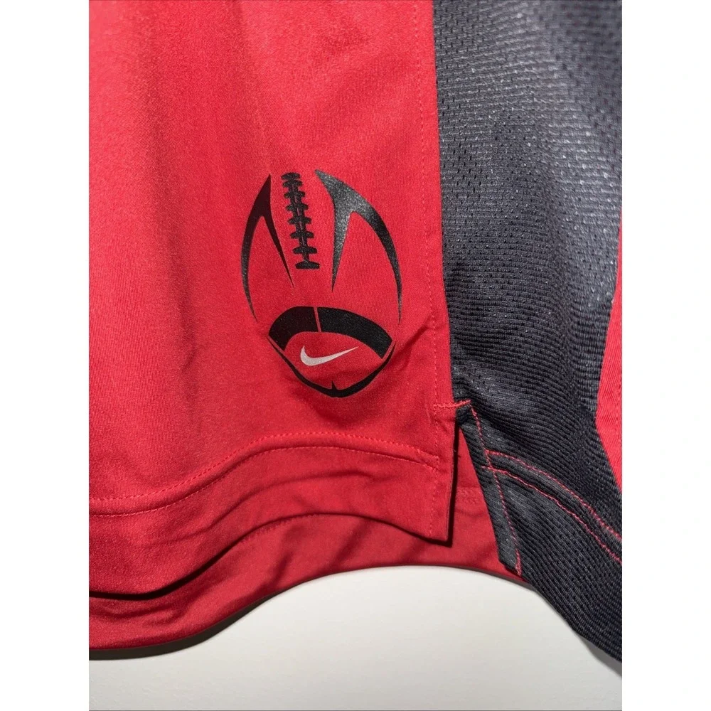 NEW Y2K 90s Nike fitdry Men's‎ Football shorts red black Sz L Large BNWT